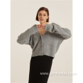 Regular Collarless Long Cardigan Crochet Women Sweater Coat